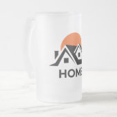 フロモダンステッドグラスマスタイリッシュグforホームデコル フロストグラスビールジョッキ (正面左)