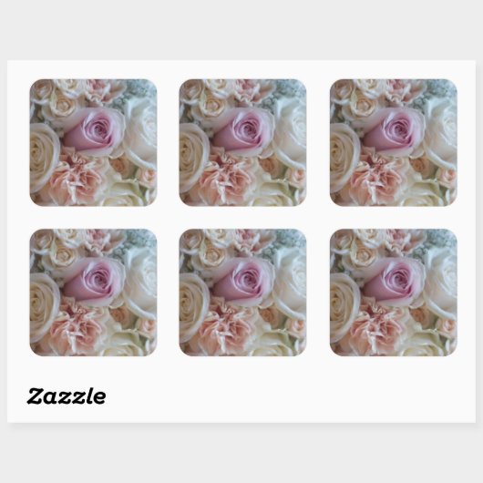 フロライエレガント結婚式用シールと封筒用シール スクエアシール (シート)