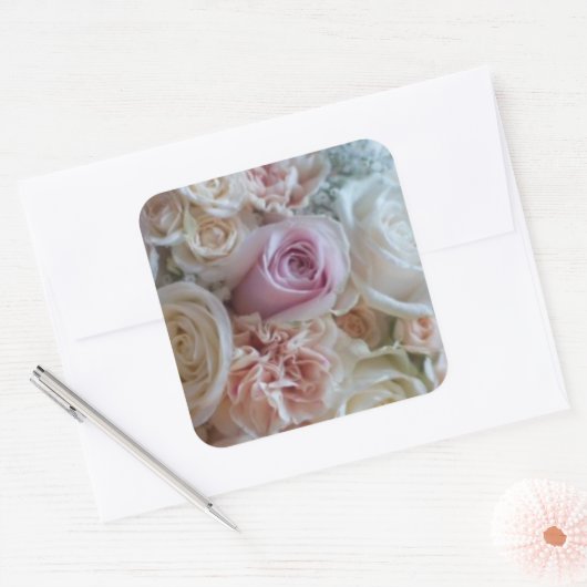 フロライエレガント結婚式用シールと封筒用シール スクエアシール (封筒)