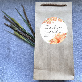 フロラルサンキューユーブライダルシャワー ラウンドシール