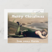 フロリおもしろいダの水着クリスマス シーズンポストカード (正面/裏面)