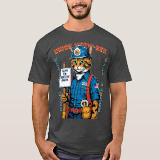 フロリおもしろいダのFeline Unionメンバー労働日 Tシャツ