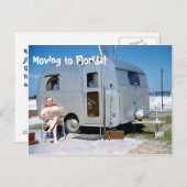 フロリおもしろいダトレーラーへの住所の変更の移動 案内ポストカード (正面/裏面)