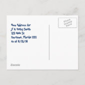 フロリおもしろいダトレーラーへの住所の変更の移動 案内ポストカード (裏面)