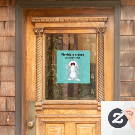 フロリおもしろいダニューヨークウィンドウデカール ウィンドウサイン (ホームデコレーション)