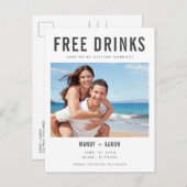 フロリおもしろいダビーチ結婚式写真の日付の保存 案内ポストカード (正面/裏面)