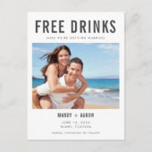 フロリおもしろいダビーチ結婚式写真の日付の保存 案内ポストカード (正面)