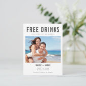 フロリおもしろいダビーチ結婚式写真の日付の保存 案内ポストカード (スタンド正面)