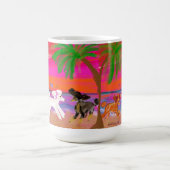 フロリよくはしゃぐダのプードル コーヒーマグカップ (中央)