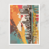 フロリアノポリスブラジポップ・アートのルアートトラベルイラストレーション ポストカード (正面)