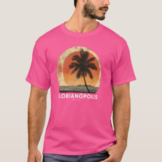 フロリアノポリスブラジルレトロビーチサンセットヴィンテージ Tシャツ
