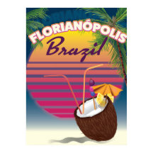 フロリアノーポリス ブラジル旅行ポスター