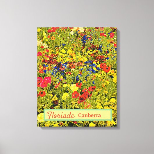 フロリアードキャンベラオーストラリア花フェスティバルポピー キャンバスプリント (正面)