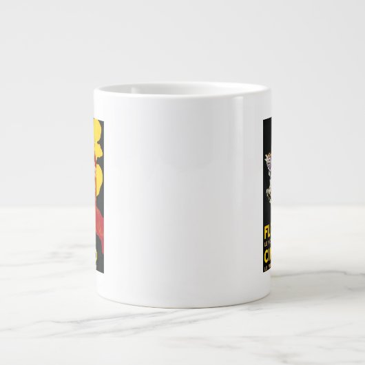 フロリオ·チンザーノ·ヴィンテージ·ポスターヨーロッパ ジャンボコーヒーマグカップ (正面)