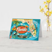 フロリクラシックダからの世紀中頃の挨拶 カード (黄色い花)