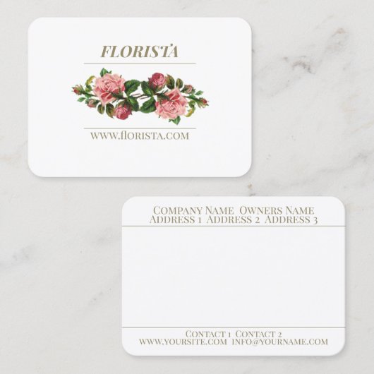 フロリスタ – 名刺 (正面/裏面)