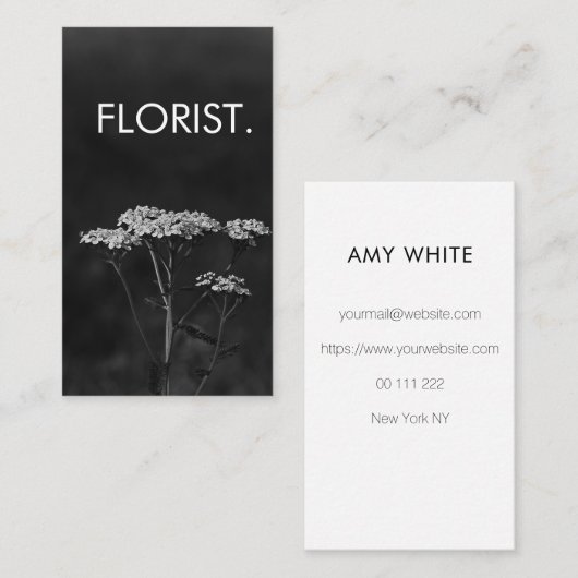 フロリストフォト名刺エレガント 名刺 (正面/裏面)