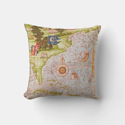 フロリダおよびアンチル諸島の地図 クッション (正面)