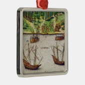 フロリダおよびイルカの川の岬 メタルオーナメント (右)