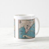 フロリダおよびキューバの旧式な地図 コーヒーマグカップ (正面右)