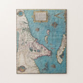 フロリダおよびキューバの旧式な地図 ジグソーパズル (縦)