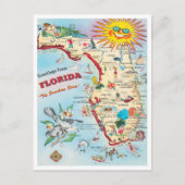 フロリダからのご挨拶サンシャイン州旅行 ポストカード (正面)