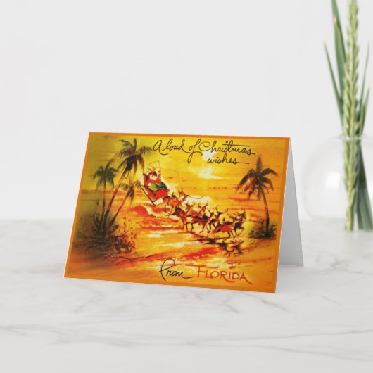 フロリダからのクリスマスの願いの積み カード (正面)