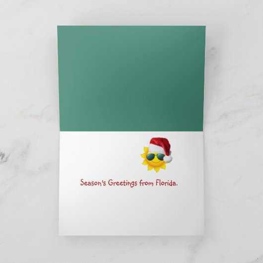 フロリダからの休日の挨拶 シーズンカード (内部)