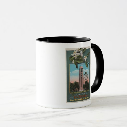 フロリダからの挨拶と歌の写真 マグカップ (正面右)