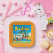 フロリダからの挨拶カラフルヴィンテージ ペーパープレート (パーティー)