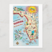 フロリダからの挨拶ヴィンテージはがき ポストカード (正面)