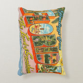 フロリダからの挨拶ヴィンテージスタイル アクセントクッション (正面(垂直))