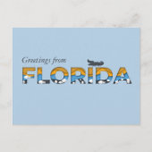 フロリダからの挨拶州テンプレート ポストカード (正面)