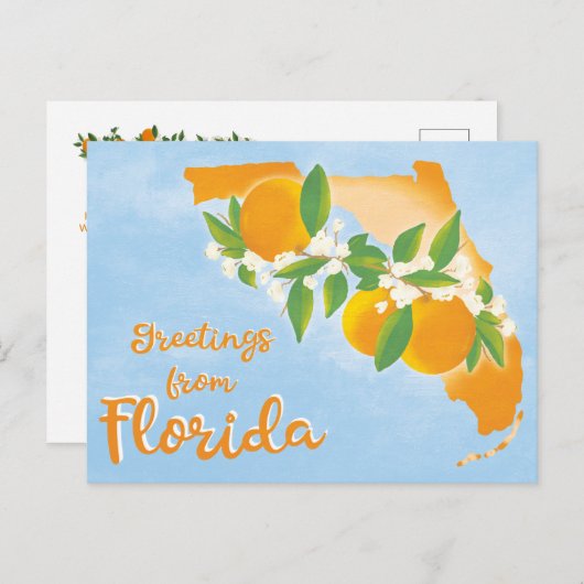 フロリダからの挨拶州新しい住所の移動 シーズンポストカード (正面/裏面)