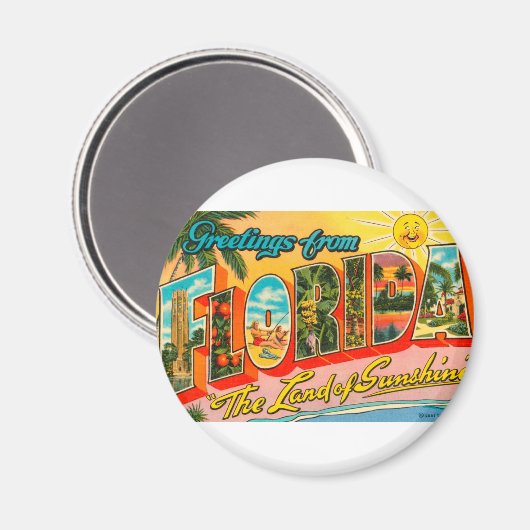 フロリダからの挨拶 マグネット (正面/裏面)