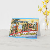 フロリダからの挨拶-ヴィンテージ旅行 カード (黄色い花)