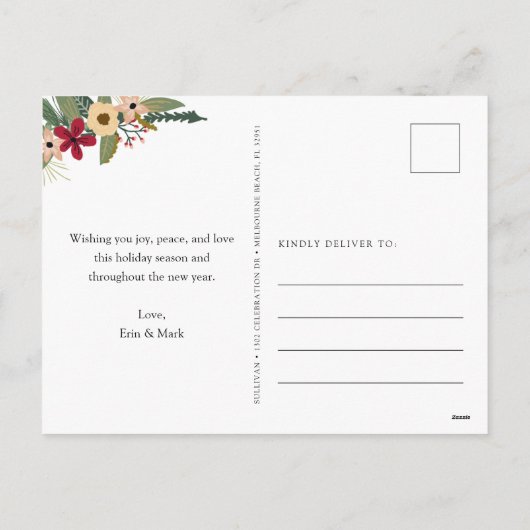 フロリダからの温かい願い シーズンポストカード (裏面)