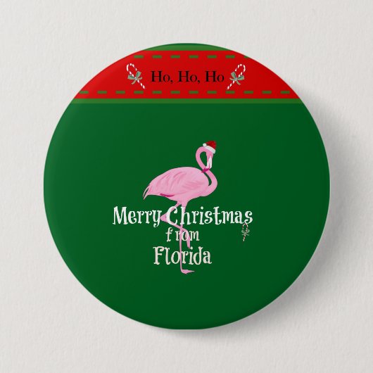 フロリダからクリスマスを祝って 缶バッジ (正面)