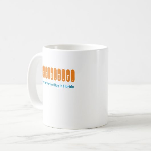 「フロリダではもう一つの完璧な日」コーヒーマグ コーヒーマグカップ (正面左)