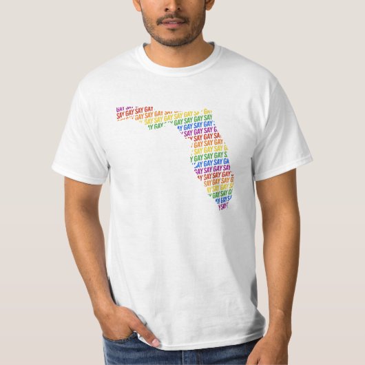 フロリダでゲイと言おう Tシャツ (正面)
