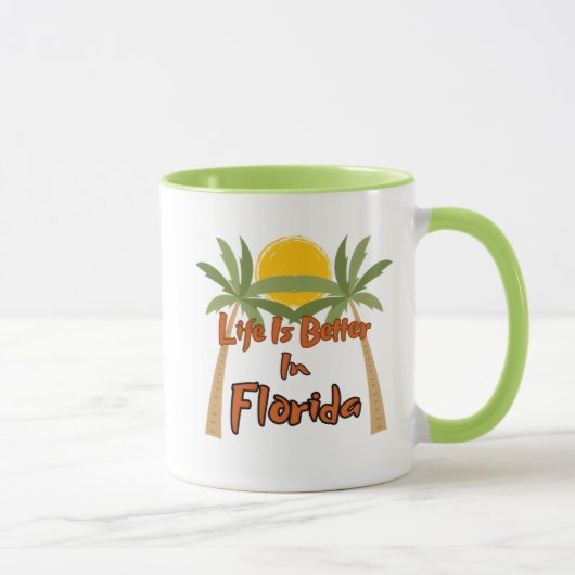 フロリダで暮らすのが最高 コーヒーマグ マグカップ (右)