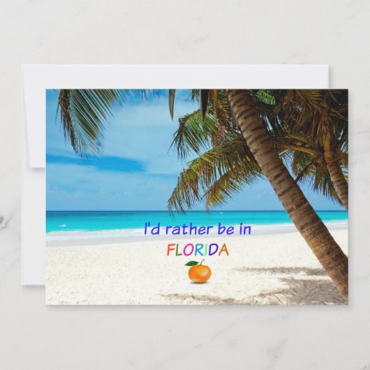 フロリダにいるほうがいい カード (正面)