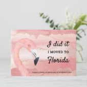 フロリダに引っ越したピンクのフラミンゴ雲パターン 案内状 (スタンド正面)