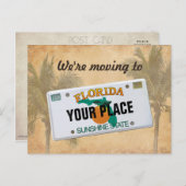 フロリダに引っ越す 案内ポストカード (正面/裏面)