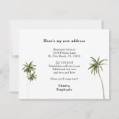 フロリダに引越しました パームツリー 新住所 案内状 (裏面)