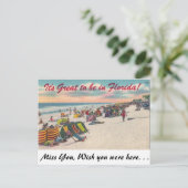 フロリダに来れて最高! ポストカード (スタンド正面)