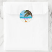 フロリダに行って、ヤシの木やオレンジを食べたい ラウンドシール (バッグ)