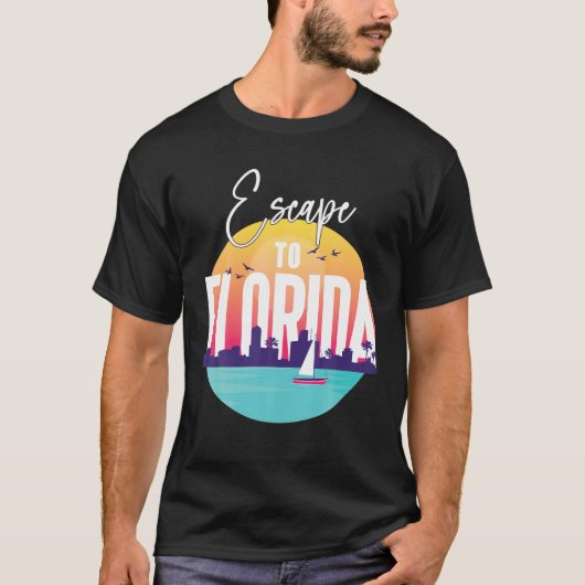 フロリダに逃げる Tシャツ (正面)