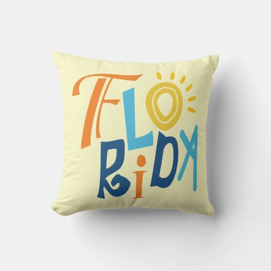 フロリダのおもしろいの印刷のデザイン クッション (正面)