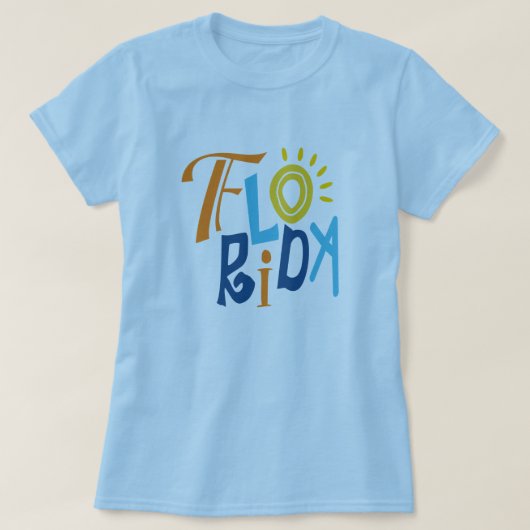 フロリダのおもしろいの印刷のデザイン Tシャツ (デザイン正面)